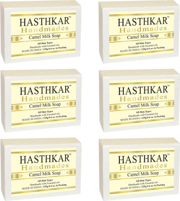 HASTHKAR Handmades Glycerine Camel Milk Soap-125gm pack of 6(6 x 125 g)