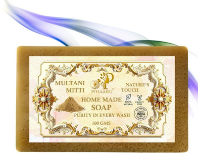 Pihaaru Multani Mitti Organic Bath Bar – Pure Skin Formula(100g).(100 g)