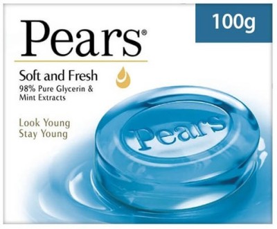 Pears Soft & Fresh Bathing Bar 100G Pack of 6(6 x 100 g)