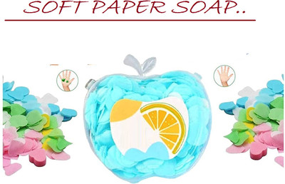 asija makeovers Good quality 1 pc Apple Shape Plastic Box Soft for Bath & Handwash, Paper Soap(10 g)