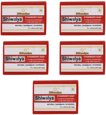 shiwalya NATURAL STRAWBERRY & PURE NEEM SOAP( PACK OF -10)(10 x 125 g)