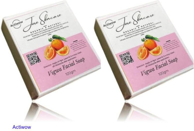 ACTIWOW Jiore Vigwa Whitening Soap for Soft, Clear Glow Combo(2 x 100 g)