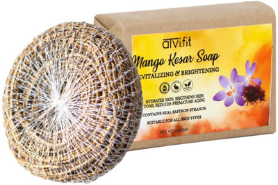ATVI.FIT Revitalizing and brightening organic Mango Kesar soap with Loofah(100 g)