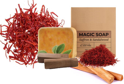 Sheny Scrub Soap Handmade Soaps For Glowing Chandan & Kesar Soap soap base(100 g)