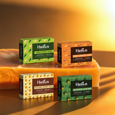 Hiniva Beauty Glow-Enhancing Turmeric Soap for Daily Use – Hiniva(4 x 100 g)