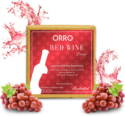 orrobeauty Red Wine Soap for Body & Face, Reduce Fine Lines & Wrinkles, (Pack of 1)(100 g)