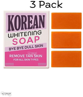 ACTIWOW Korean Soap for Scar Free Whitening 3PCS(3 x 33.33 g)