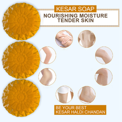 Groovy Radish Refresh Kesar Bathing Bar (100GM) (PACK OF 3)(3 x 100 g)