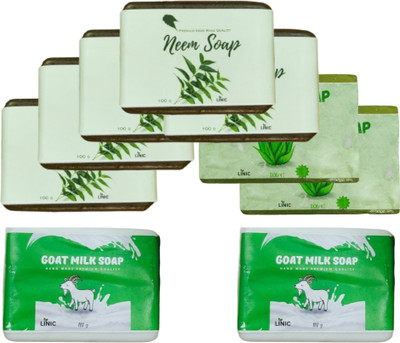 linic HERBAL NEEM SOAP(5), ALOE VERA(2), GOAT MILK(2)(9 x 100 g)