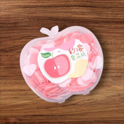 asija makeovers good quality 1 Pc Appple shape Paper Soap in Plastic Box For Travel(10 g)