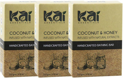 Kai Essentials Coconut & Honey Handcrafted Bathign Bar(3 x 125 g)