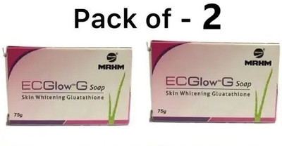 ECGLOW-G Skin Whitening Soap 75g (Pack of 2) | Brightening & Deep Cleansing(2 x 37.5 g)