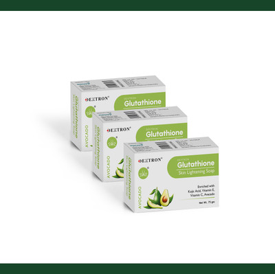 DEXTRON Glutathione Avocado Skin Brightening Soap 75g(3 x 75 g)