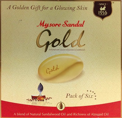 MYSORE SANDAL Gold Sixer Soap(6 x 125 g)