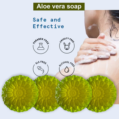 Groovy Soothing Aloevera Soap with Lavender Oil (100GM) (PACK OF 4)(4 x 100 g)