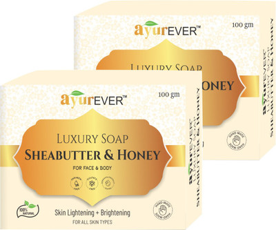 AyurEver Shea Butter and Honey Luxury Soap(2 x 100 g)