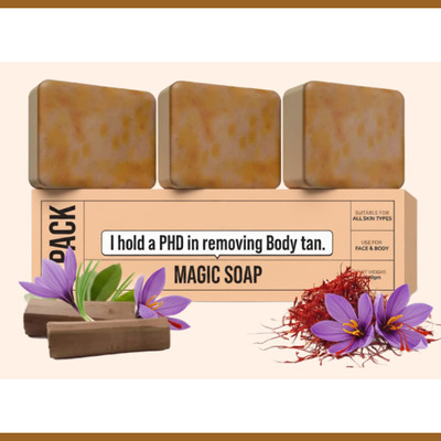 VIVAGLO Sandal Wood And Saffron Soap For Glowing & Refreshing Skin (3Pack)(3 x 100 g)