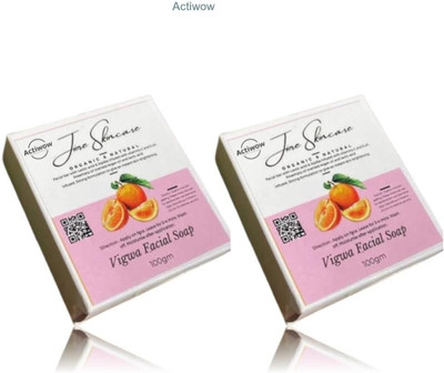 ACTIWOW Jiore Vigwa Skin Whitening Soap for Radiant & Clear Skin Combo(2 x 100 g)