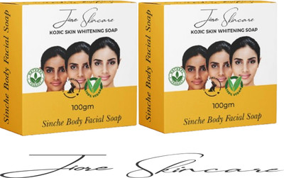 jiore skincare Sinche Skin Whitening Soap With Kojic Soap For Women & Men(2 x 100 g)