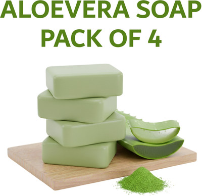 Chhaydo Herbal Aloe Vera Natural Handmade Soap | Herbal Skin Care for Healthy, Glowing Skin(4 x 100 g)