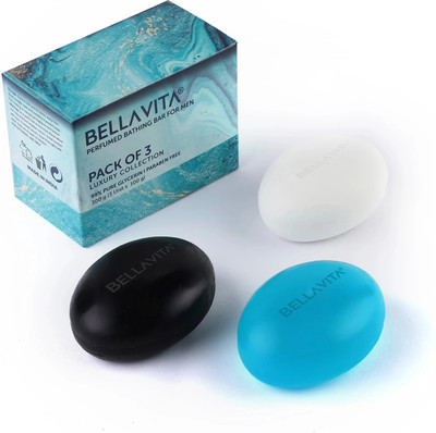BELLAVITA Perfumed Bathing Soap Bar For Men|3X100gm|Helps In Relaxing & Cleansing Skin|  (3 X 100 G) For Rs. 209 @ 30 %
