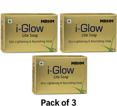 MRHM i Glow Lite Skin Lightening Nourishing Soap Pack of 3(3 x 75 g)