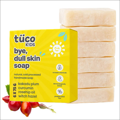 TuCo Intelligent Pack of 6 soap for Kids with Turmeric for Dull & Sensitive Skin(6 x 75 g)