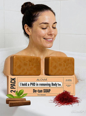 ALOVIA Multani Mitti Soap for Glowing Skin, Oil Control & Daily Bath Care(2 x 100 g)