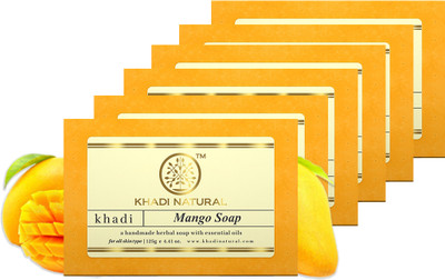 KHADI NATURAL Organic Mango Soap(6 x 125 g)