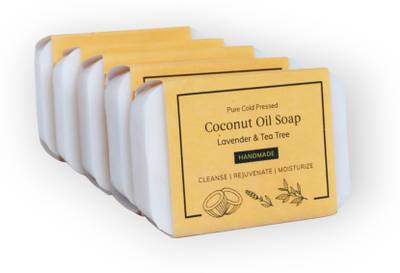 KAPRICA Natural Handmade pure cold pressed coconut oil soap  (5 x 60 g)