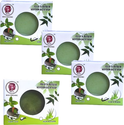 BRIG Combo 3 Neem Aloe Vera & 1 Neem Tulsi Soap(4 x 100 g)