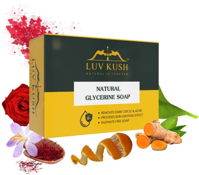 Luv Kush Natural Pure Whitening Soap| Instant Glow & Dark Spot Reduction | Orange & Saffron(100 g)