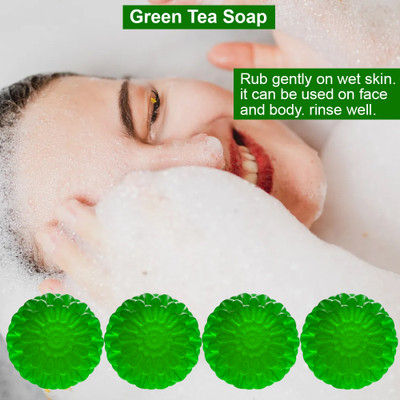 CHITAKSH Citrus Rejuvenate Green Tea Soap (100GM) (PACK OF 4)(4 x 100 g)