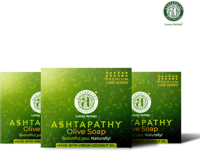 Ashtapathy Olive Soap Pack of 3(125 g)