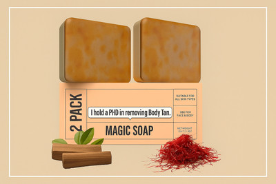 VIVAGLO Sandal Wood And Saffrons Soap For Brietning & Refreshing Skin(2 x 100 g)