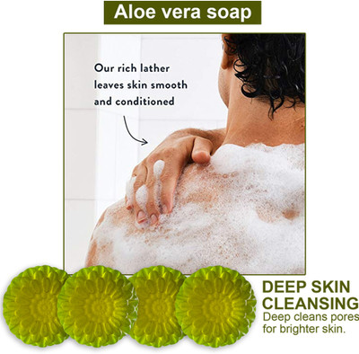 TERIHAR Invigorating Aloevera Soap with Eucalyptus Oil (100GM) (PACK OF 4)(400 g)