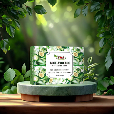 SKS BIOTECH Aloe Avocado Glycerin Soap For Body & Skin(100 g)