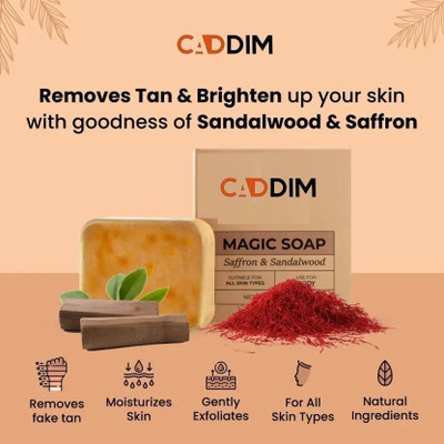Caddim Sandal Wood And Saffron Soap For Glowing & Refreshing Skin(100 g)
