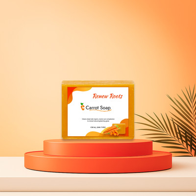 renew roots Organic Carrot Soap Pack of 1(100 g)