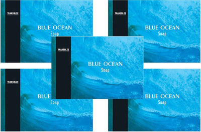TRANSBLZE Blue Ocean Soap – Refreshing Oceanic Fragrance (Pack of 4+1)(5 x 100 g)