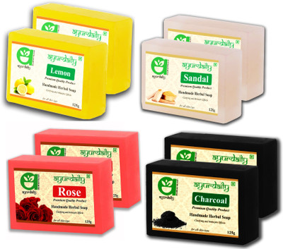 Ayurdaily Natural Assorted Soaps - India's Traditional(8 x 125 g)
