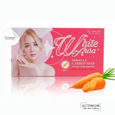 ACTIWOW White Aura Beauty Soap Calming with Natural Extracts Carrot Formula(100 g)