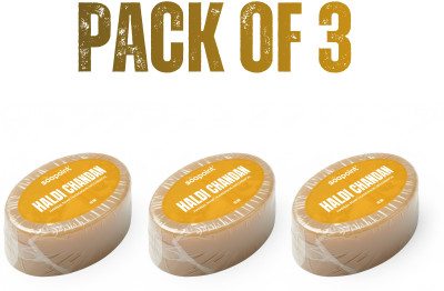 SOAPOINT Pure Haldi Chandan Soap with Natural Oils (Pack of 3)(3 x 100 g)