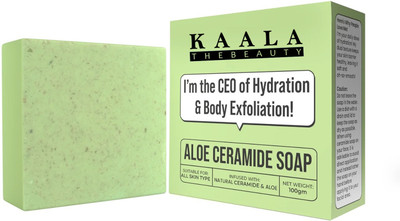 kaala the beauty AloeVera & Ceramide Hydrating Exfoliating Bathing Soap Bar Smooth Skin pack of 3(3 x 100 g)