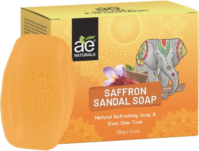 AE Naturals Saffron & Sandal Soap 100g Pack of 6(6 x 100 g)