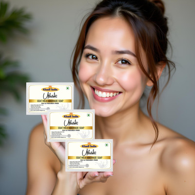 Utkrisht Goat Milk Soap for Smooth Skin Care Pack of 3(3 x 125 g)