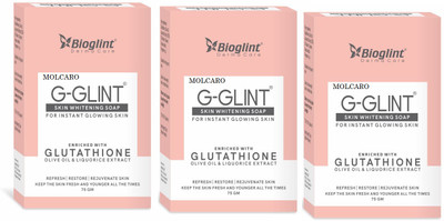 MOLCARO G- GLINT SKIN WHITING SOAP PACK OF3(3 x 75 g)