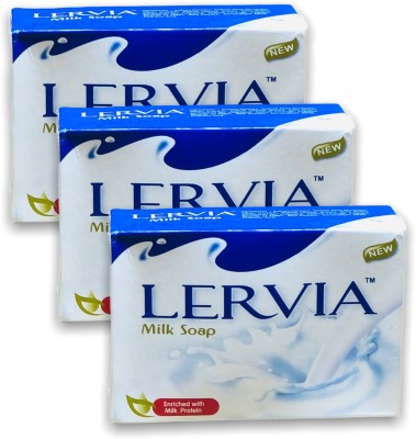 Lervia Milk Whitening Soap 100g (Pack Of 3)(3 x 100 g)