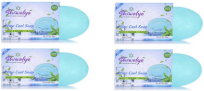 shiwalya natural pure mint nice cool bathing bar soap !!(4 x 100 g)