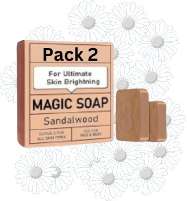 Agonize Magic Soap | Kesar & Chandan Infused Natural Glow Bar | Pack of 2(2 x 100 g)